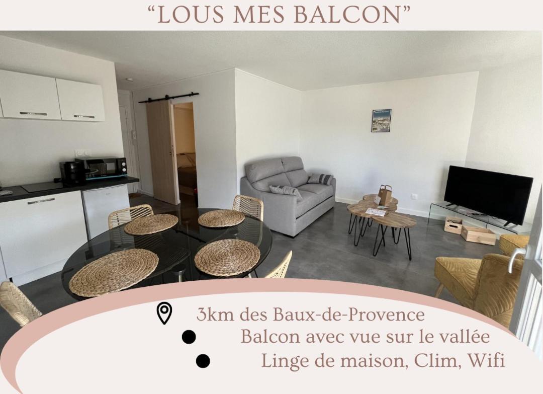 "Lou Mes" Baux-De-Provence Balcon Apartment ภายนอก รูปภาพ